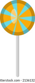 Interesting lolipop, illustration, vector on a white background.