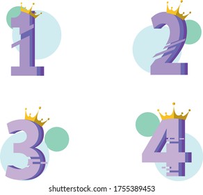 Interesting and modern numbers with crown bundle for all events especially birthdays
