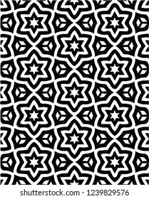 Interesting modern stars tile vector pattern decorative shape design for creative ideas