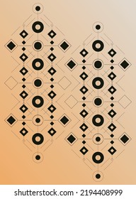 interesting original modern ornament. Good for tattooing or background for anything