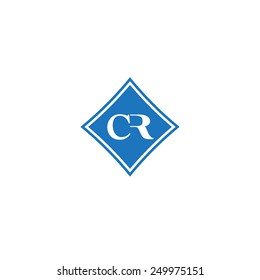 Interesting, rotated square with letter C and letter R