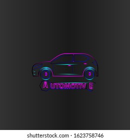 interesting and unique sketch shaped symbols of a car.
automatic symbol with neon lighting. This symbol can be used as a brand logo. this symbol for the company and the web.