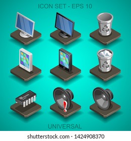 Interesting universal tech icons drawn in vector
