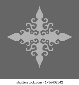 Interesting vector figure. Elegant monograms. Shades of grey.