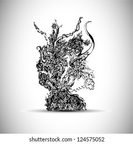 Interesting vector floral