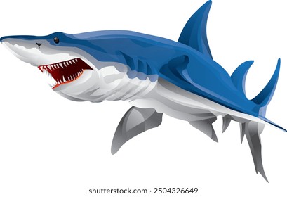 An interesting vector shark to use in all creative media