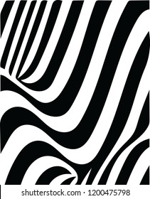 Interesting wavy optical illusion vector decorative design for many creative ideas