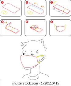 an interesting way to make a mask at home