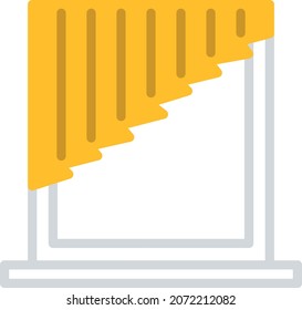 Interesting yellow curtain, illustration, vector, on a white background.