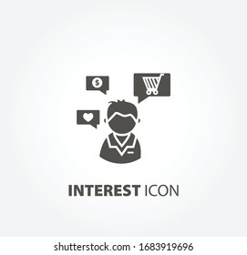 interests icon. avatar with interests design element