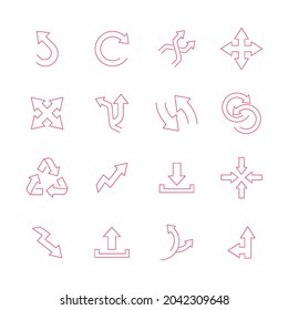 Interface Arrow icons set. Interface Arrow pack symbol vector elements for infographic web