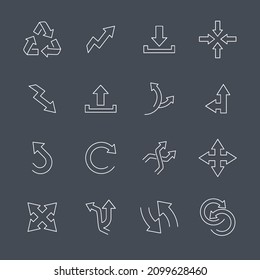 Interface Arrow icons set . Interface Arrow pack symbol vector elements for infographic web