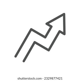 Interface arrows related icon outline and linear vector.