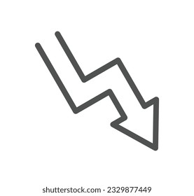 Interface arrows related icon outline and linear vector.