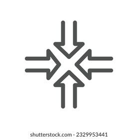 Las flechas de interfaz se relacionan con el contorno de iconos y el vector lineal.