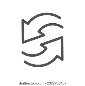 Las flechas de interfaz se relacionan con el contorno de iconos y el vector lineal.