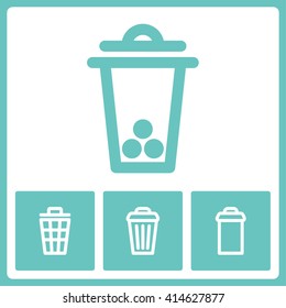 Interface bin sign. Web vector graphic. Design collection.