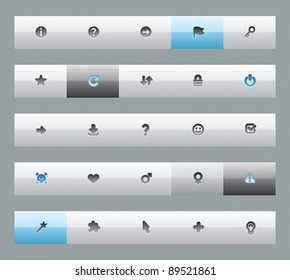Interface buttons for signs and symbols. Vector illustration.