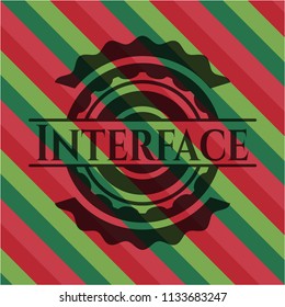 Interface christmas colors emblem.