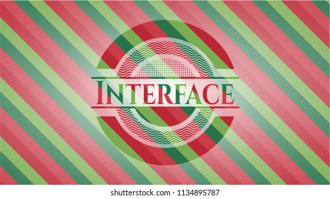Interface christmas colors style emblem.