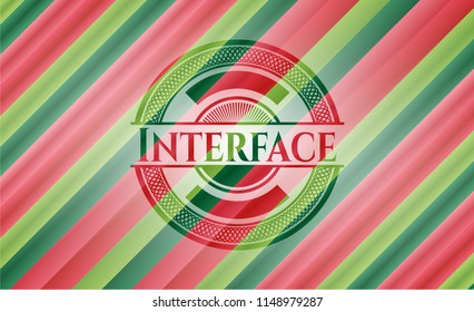 Interface christmas emblem.