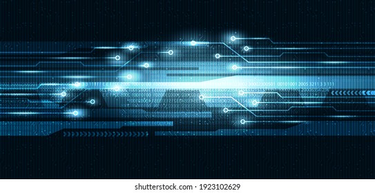 Interface Circuit Microchip on Technology Background,Hi-tech Digital and security Concept design,Free Space For text in put,Vector illustration.