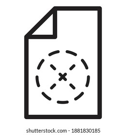 Interface Delete Empty Document Flat Icon Isolated On White Background