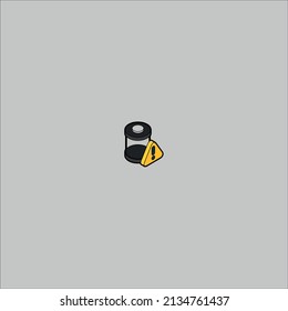 Interface different signs 3D battery empty isometric outline color icon.