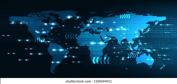 Interface Digital Global Network System Technology Background,Presentation and Communication Concept design,Vector illustration.