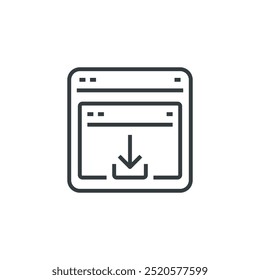 Interface Download icon, vector illustration