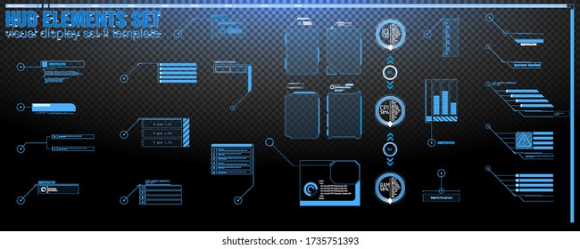 Interface elements HUD, UI, GUI. Vector Callout Titles set. Futuristic callout bar labels, information call box bars and modern digital info boxes layout design transparent templates. Callouts titles 