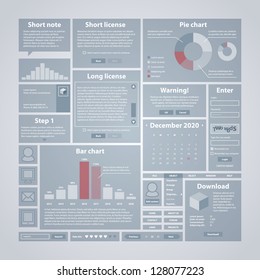 Interface elements. Useful for software, web and infographic design