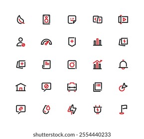A Interface Essential Collection Of Icons. Dual Tone