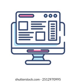 Interface Fill Color Icon, Vector illustration