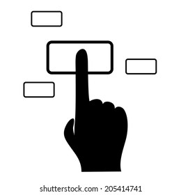 Interface Finger Touch Icon- Vector