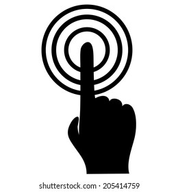Interface Finger Touch Icon- Vector