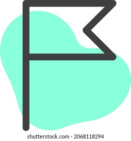 Interface flag , illustration, vector, on a white background.