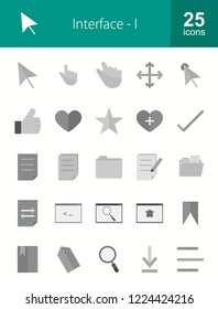 Interface Flat Greyscale Icons