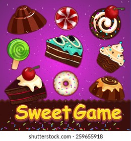 Interface game design - vector illustration