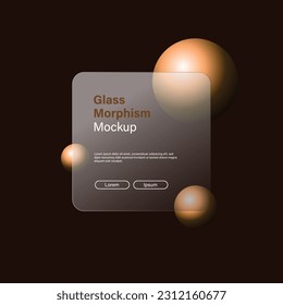 Interface glass morphism presentation mockup illustration