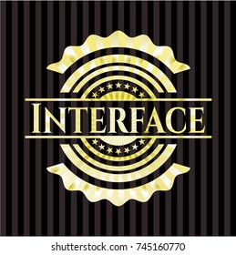 Interface gold shiny emblem