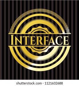 Interface golden emblem or badge