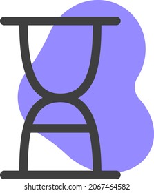 Interface hourglass , illustration, vector, on a white background.