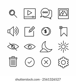 Interface icon collection design for your website or software design element