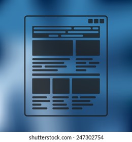 interface icon on blurred background