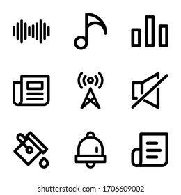 interface icon pack on white background