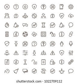 Interface icon set. Collection of high quality black outline logo for web site design and mobile apps. Vector illustration on a white background.