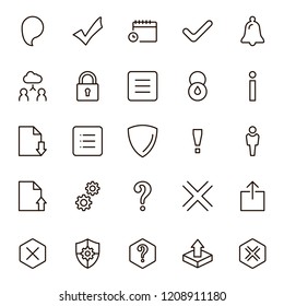 Interface icon set. Collection of high quality black outline logo for web site design and mobile apps. Vector illustration on a white background.