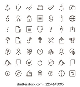 Interface icon set. Collection of high quality black outline logo for web site design and mobile apps. Vector illustration on a white background.