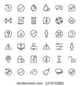 Interface icon set. Collection of high quality black outline logo for web site design and mobile apps. Vector illustration on a white background.